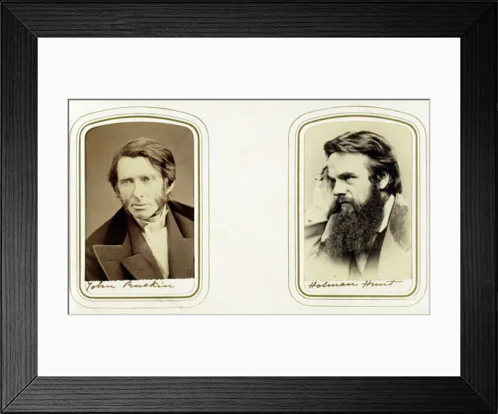Framed Print : John Ruskin, English artist, poet and critic, and William Holman Hunt, English artist, 1865