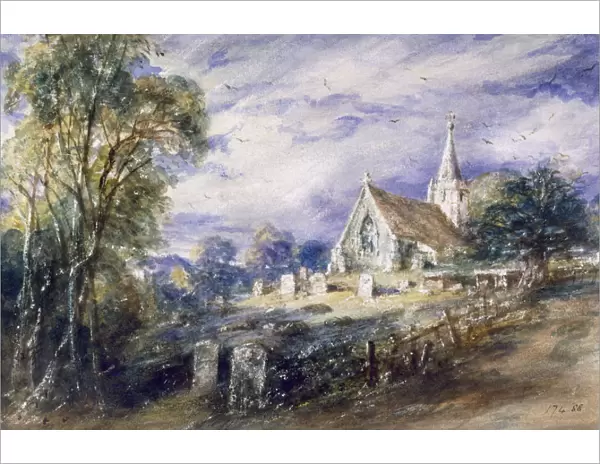 St Giles Church, Stoke Poges, 1833. Artist: John Constable