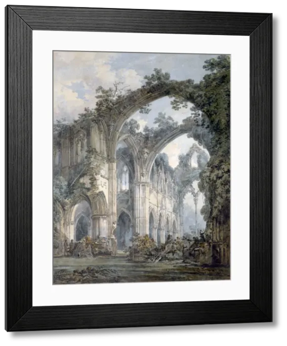 Framed Print : Inside of Tintern Abbey, Monmouthshire, c1794. Artist: JMW Turner Framed Print : Inside of Tintern Abbey, Monmouthshire, c1794. Artist: JMW Turner