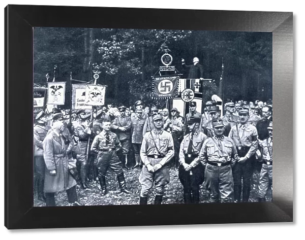 Nazis listening to an address by Bruno Doehring, Bad Harzburg, Germany, 11th October 1931