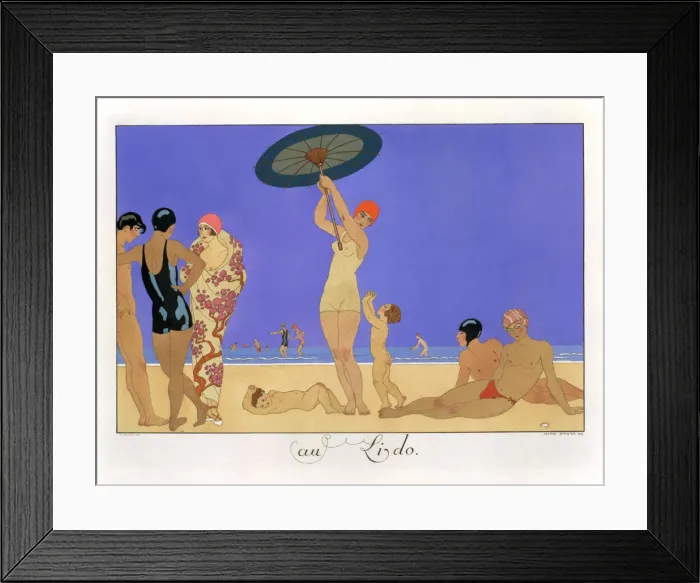 Framed Print : At the Lido, 1920. Artist: Henri Reidel Framed Print : At the Lido, 1920. Artist: Henri Reidel