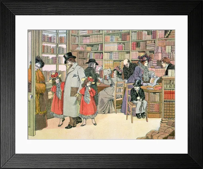 Framed Print : The Book Shop, 1899. Artist: Francis Donkin Bedford Framed Print : The Book Shop, 1899. Artist: Francis Donkin Bedford