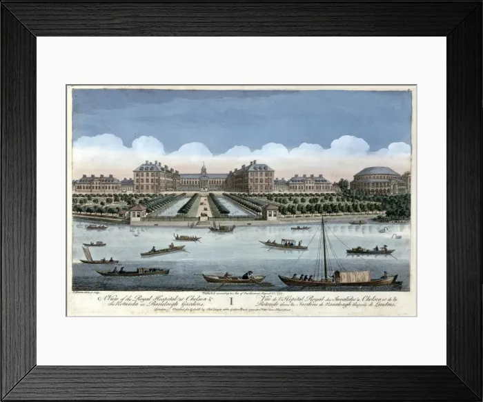 Framed Print : A View of the Royal Hospital at Chelsea and the Rotunda in Ranelagh Gardens, London, 1751 Framed Print : A View of the Royal Hospital at Chelsea and the Rotunda in Ranelagh Gardens, London, 1751