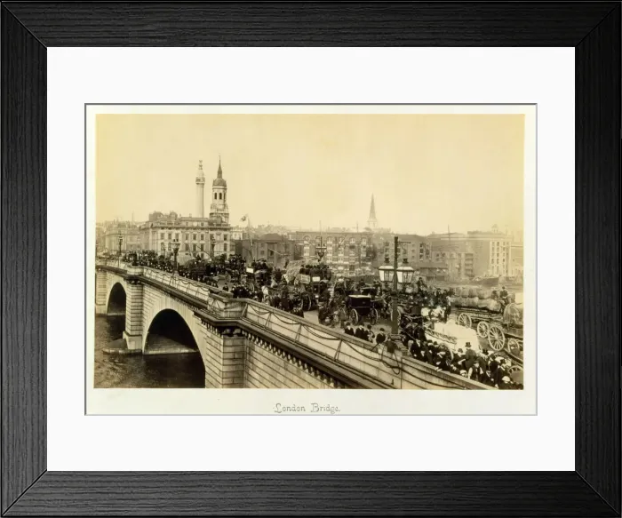 Framed Print : London Bridge, c1880 Framed Print : London Bridge, c1880
