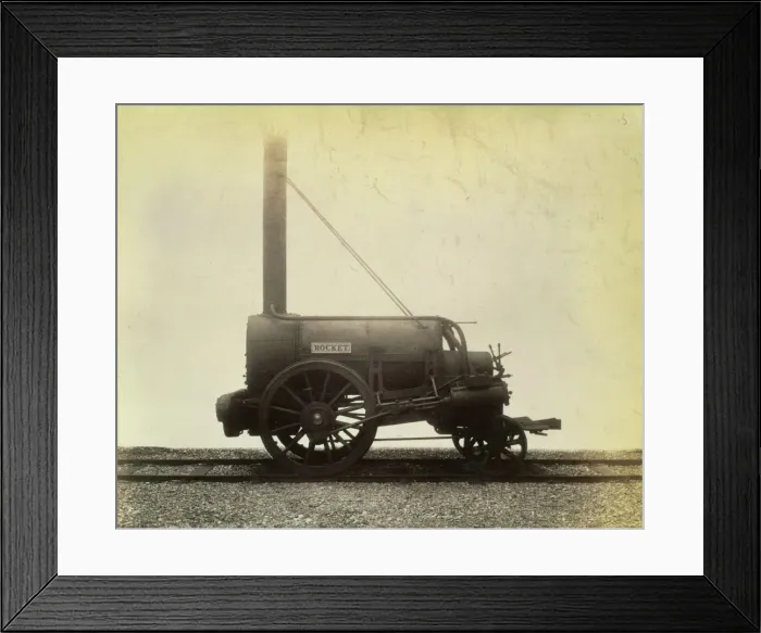 Framed Print : The Rocket, locomotive designed by George Stephenson in 1829, c1905 Framed Print : The Rocket, locomotive designed by George Stephenson in 1829, c1905
