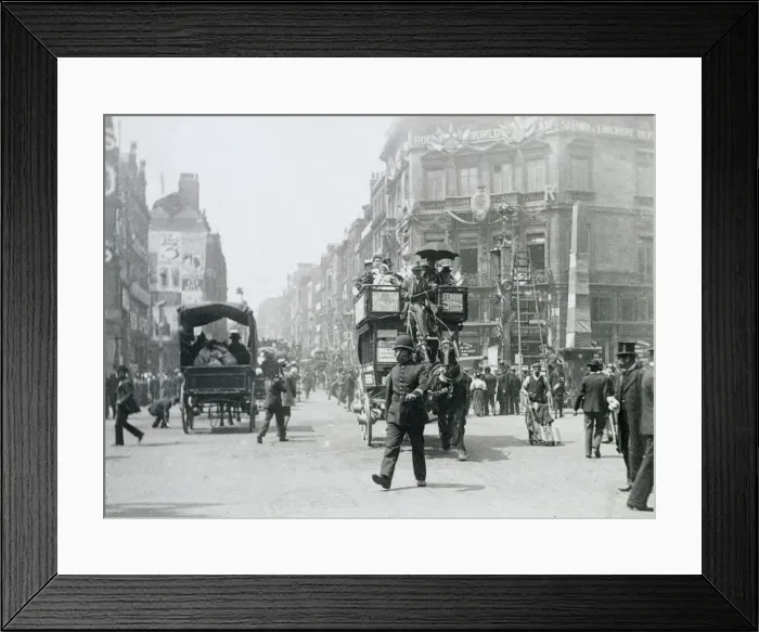 Framed Print : Ludgate Circus, London, prepared for Queen Victorias Diamond Jubilee, 1897. Artist Framed Print : Ludgate Circus, London, prepared for Queen Victorias Diamond Jubilee, 1897. Artist