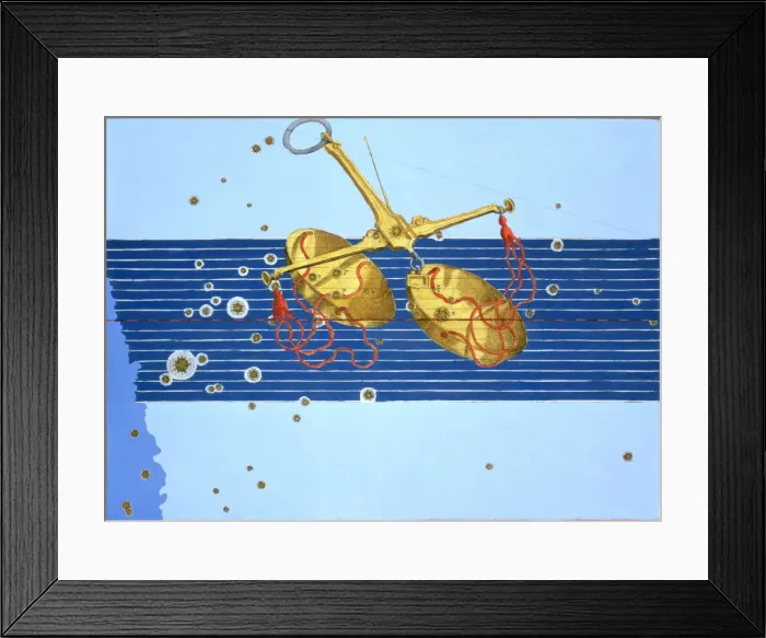 Framed Print : Constellation of Libra, 1603. Artist: Alexander Mair Framed Print : Constellation of Libra, 1603. Artist: Alexander Mair