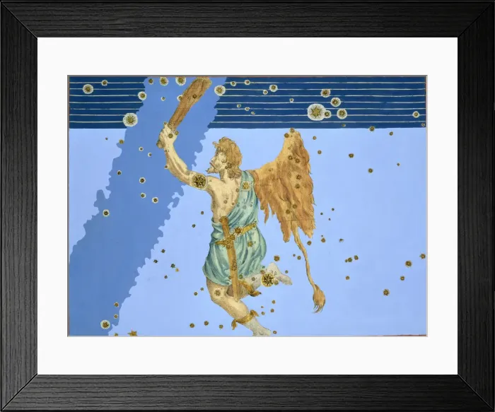 Framed Print : Constellation of Orion, 1603. Artist: Alexander Mair Framed Print : Constellation of Orion, 1603. Artist: Alexander Mair