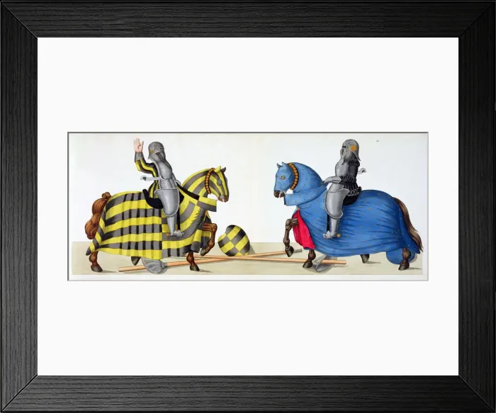 Framed Print : Two knights at a tournament, 1842. Artist: Friedrich Martin von Reibisch Framed Print : Two knights at a tournament, 1842. Artist: Friedrich Martin von Reibisch