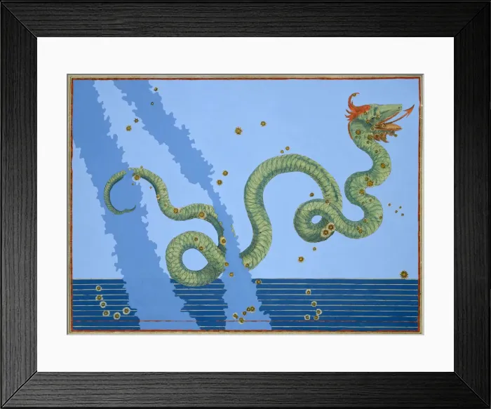 Framed Print : Constellation of Serpens, 1603. Artist: Johann Bayer Framed Print : Constellation of Serpens, 1603. Artist: Johann Bayer