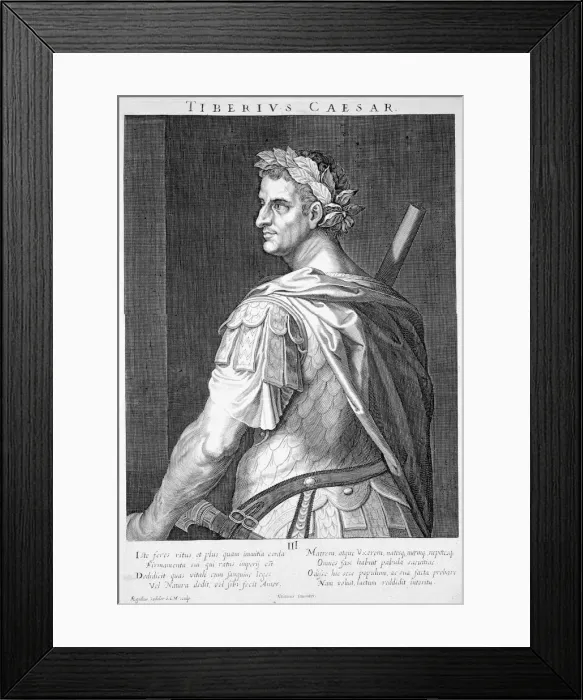 Framed Print : Tiberius, Roman Emperor, (c1590-1629). Artist: Aegidius Sadeler II Framed Print : Tiberius, Roman Emperor, (c1590-1629). Artist: Aegidius Sadeler II