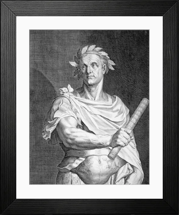 Framed Print : Julius Caesar, Roman soldier and statesman, (c1590-1629). Artist: Aegidius Sadeler II Framed Print : Julius Caesar, Roman soldier and statesman, (c1590-1629). Artist: Aegidius Sadeler II