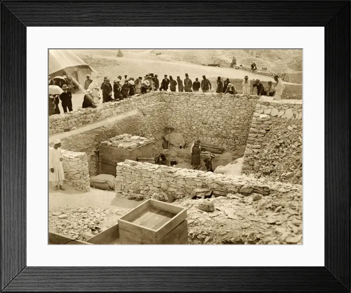 Framed Print : Outside the tomb of Tutankhamun, Valley of the Kings, Egypt, 1922. Artist: Harry Burton Framed Print : Outside the tomb of Tutankhamun, Valley of the Kings, Egypt, 1922. Artist: Harry Burton