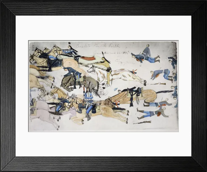 Framed Print : Battle of Little Bighorn, Montana, USA, 25-26 June 1876 (c1900) Framed Print : Battle of Little Bighorn, Montana, USA, 25-26 June 1876 (c1900)