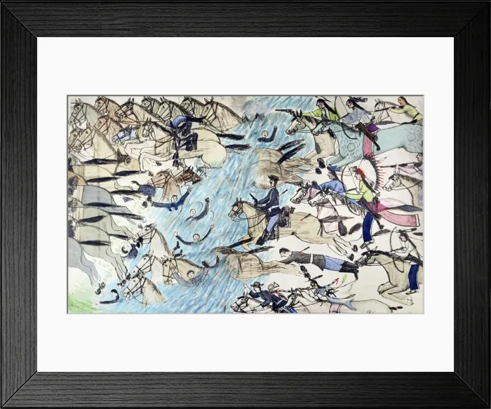 Framed Print : Battle of Little Bighorn, Montana, USA, 25-26 June 1876 (c1900) Framed Print : Battle of Little Bighorn, Montana, USA, 25-26 June 1876 (c1900)