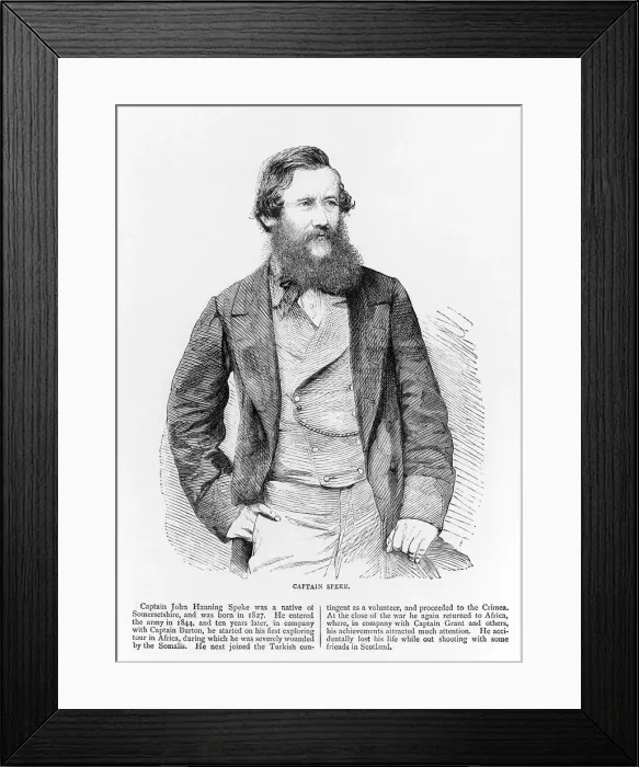 Framed Print : Portrait of John Hanning Speke, British explorer, 19th century