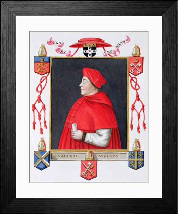 Framed Print : Thomas Wolsey, 16th century English cardinal and statesman, (1825). Artist: Sarah Framed Print : Thomas Wolsey, 16th century English cardinal and statesman, (1825). Artist: Sarah