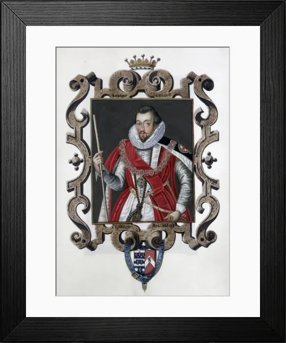 Framed Print : Robert Cecil, 1st Earl of Salisbury, English statesman, (1825) Framed Print : Robert Cecil, 1st Earl of Salisbury, English statesman, (1825)
