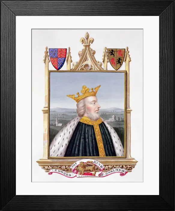 Framed Print : Edward III, 14th century King of England, (1825). Artist: Sarah, Countess of Essex Framed Print : Edward III, 14th century King of England, (1825). Artist: Sarah, Countess of Essex