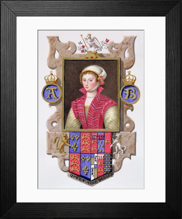 Framed Print : Anne Boleyn, second wife and Queen of Henry VIII, (1825) Framed Print : Anne Boleyn, second wife and Queen of Henry VIII, (1825)