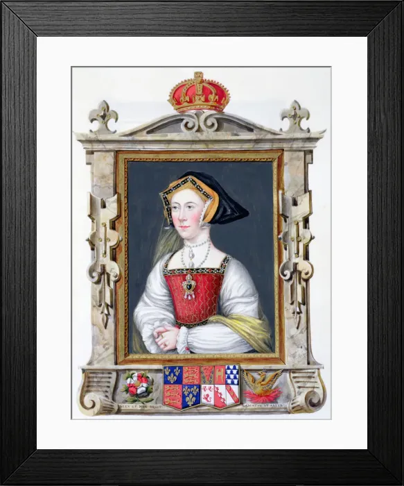 Framed Print : Jane Seymour, third wife and Queen of Henry VIII, (1825) Framed Print : Jane Seymour, third wife and Queen of Henry VIII, (1825)