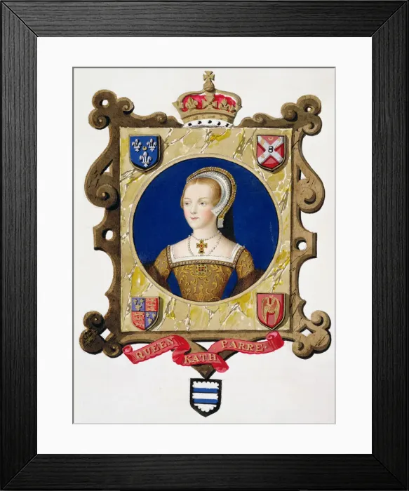 Framed Print : Katherine Parr, sixth wife and Queen of Henry VIII, (1825)