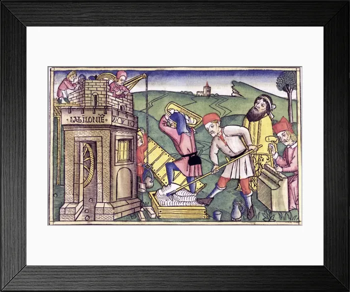 Framed Print : Building the Tower of Babel Framed Print : Building the Tower of Babel