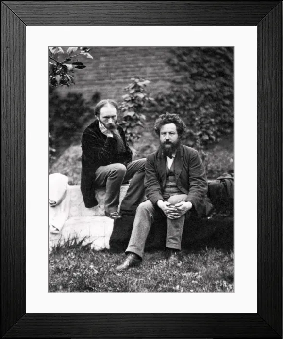 Framed Print : Sir Edward Burne-Jones and William Morris, 19th century. Artist: Frederick Hollyer Framed Print : Sir Edward Burne-Jones and William Morris, 19th century. Artist: Frederick Hollyer