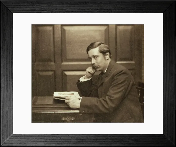 Framed Print : HG Wells, British author, 1903. Artist: Frederick Hollyer Framed Print : HG Wells, British author, 1903. Artist: Frederick Hollyer