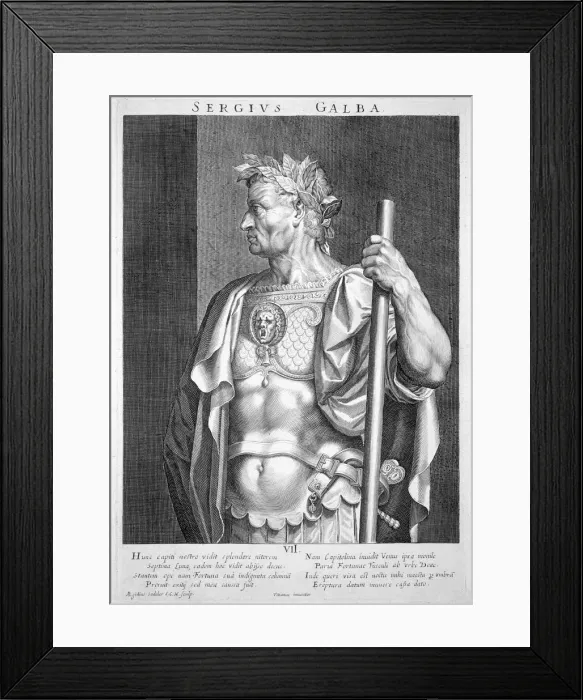 Framed Print : Servius Sulpicius Galba, Roman Emperor, (c1590-1629). Artist: Aegidius Sadeler II Framed Print : Servius Sulpicius Galba, Roman Emperor, (c1590-1629). Artist: Aegidius Sadeler II