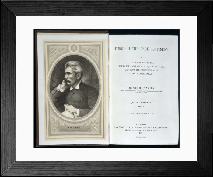 Framed Print : Frontispiece to Through the Dark Continent, by Henry Morton Stanley, 1878. Artist Framed Print : Frontispiece to Through the Dark Continent, by Henry Morton Stanley, 1878. Artist