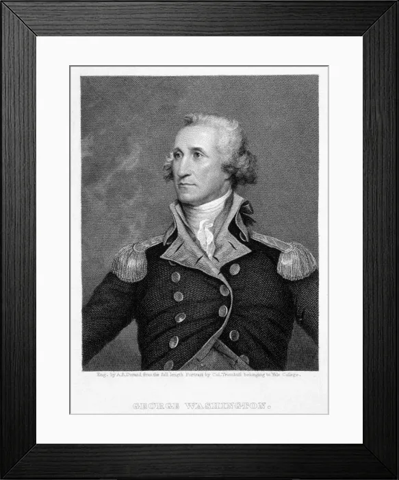 Framed Print : George Washington, first President of the United States of America, (19th century) Framed Print : George Washington, first President of the United States of America, (19th century)