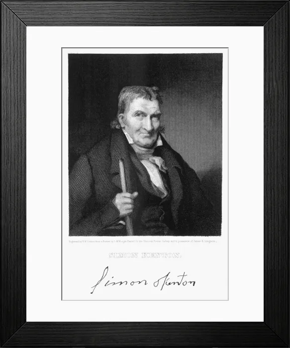 Framed Print : Simon Kenton, American frontiersman, 19th century. Artist: Richard W Dodson Framed Print : Simon Kenton, American frontiersman, 19th century. Artist: Richard W Dodson