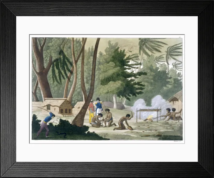 Framed Print : Papu Tribe on the Isle of Rawak, c1820-1839. Artist: G Bramati Framed Print : Papu Tribe on the Isle of Rawak, c1820-1839. Artist: G Bramati