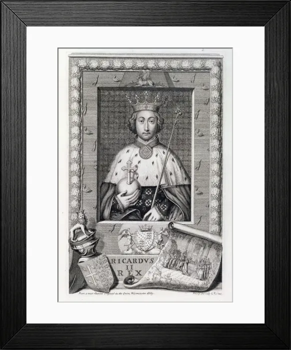 Framed Print : Richard II, King of England, (18th century). Artist: George Vertue Framed Print : Richard II, King of England, (18th century). Artist: George Vertue