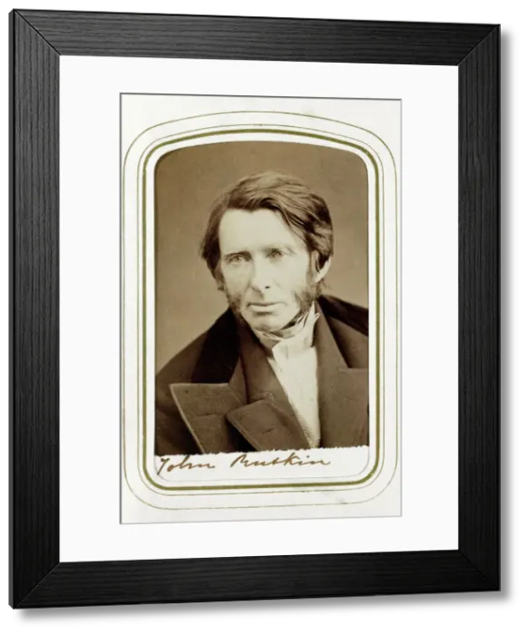 Framed Print : John Ruskin, English artist, poet and critic, 1865. Artist: Elliott & Fry Framed Print : John Ruskin, English artist, poet and critic, 1865. Artist: Elliott & Fry