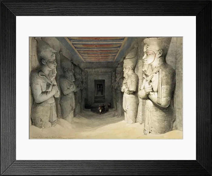 Framed Print : Interior of the Temple of Abu Simbel, Nubia, Egypt, c1845. Artist: David Roberts Framed Print : Interior of the Temple of Abu Simbel, Nubia, Egypt, c1845. Artist: David Roberts