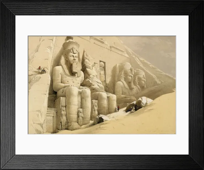 Framed Print : The Great Temple of Abu Simbel, Nubia, Egypt, c1845. Artist: David Roberts Framed Print : The Great Temple of Abu Simbel, Nubia, Egypt, c1845. Artist: David Roberts