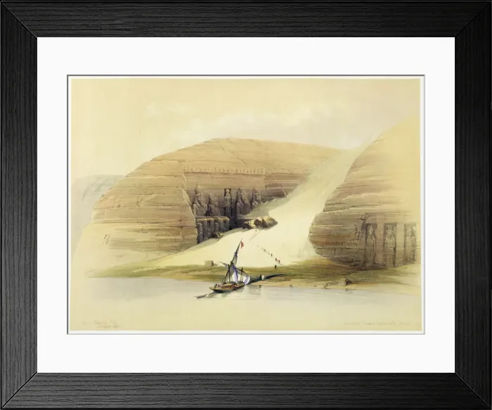 Framed Print : Excavated Temple of Abu Simbel, Nubia, Egypt, c1845. Artist: David Roberts Framed Print : Excavated Temple of Abu Simbel, Nubia, Egypt, c1845. Artist: David Roberts