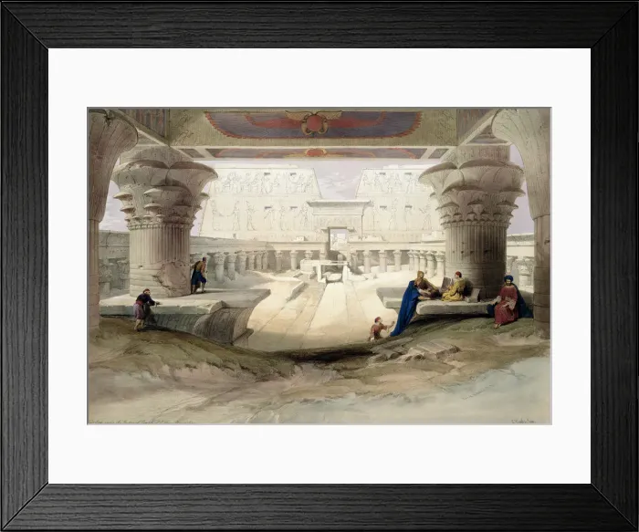 Framed Print : View from under the Portico of Temple of Edfou, Upper Egypt, 1846 Framed Print : View from under the Portico of Temple of Edfou, Upper Egypt, 1846