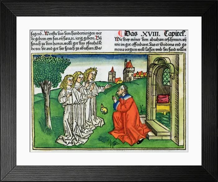 Framed Print : Genesis 18: 2: Abraham and the three angels Framed Print : Genesis 18: 2: Abraham and the three angels