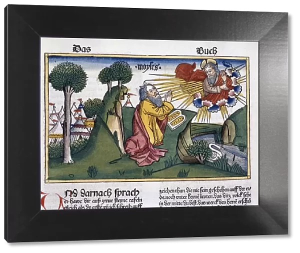 Exodus 34: 1-10: Moses receives the second tablets with the Ten Commandments. Artist