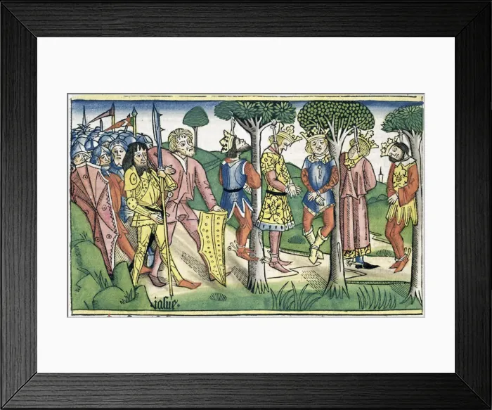 Framed Print : Joshua 10: 16-27: the execution of the five kings Framed Print : Joshua 10: 16-27: the execution of the five kings