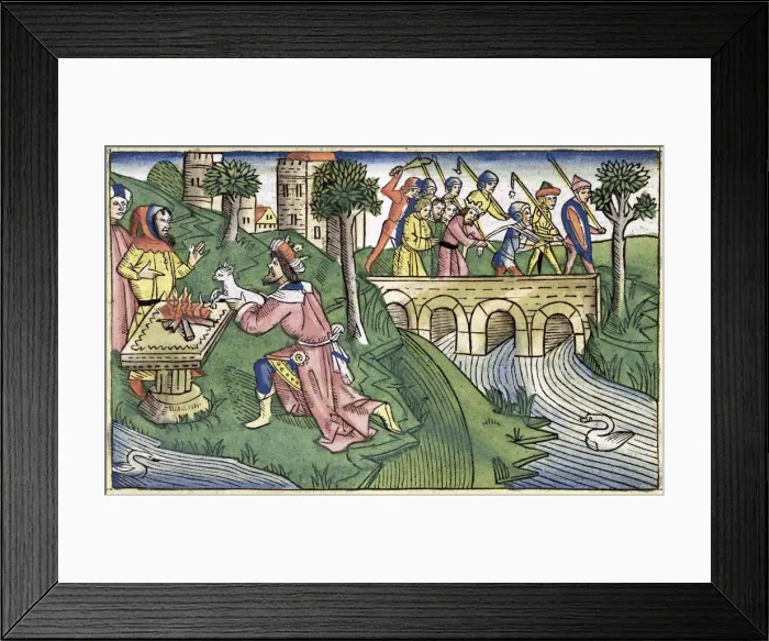 Framed Print : 2 Kings 16: 9-16: the people of Damascus are taken captive Framed Print : 2 Kings 16: 9-16: the people of Damascus are taken captive