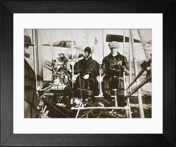 Framed Print : Wilbur Wright and his sister, Katherine, 1909 Framed Print : Wilbur Wright and his sister, Katherine, 1909