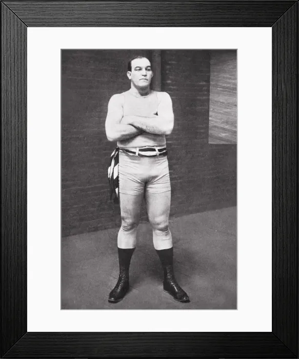 Framed Print : James J Jeffries, American boxer, 1910 Framed Print : James J Jeffries, American boxer, 1910