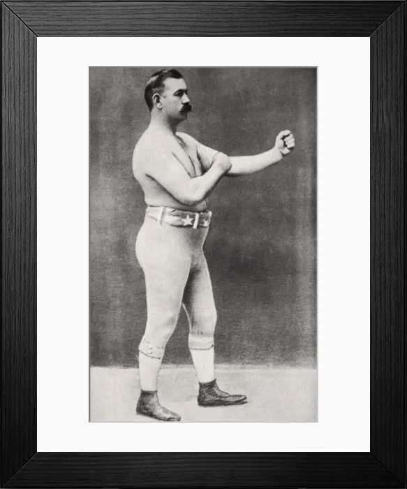 Framed Print : John L Sullivan, American boxer, c1898 Framed Print : John L Sullivan, American boxer, c1898
