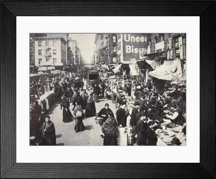 Framed Print : Immigrants on New York Citys East Side, USA, 1900s Framed Print : Immigrants on New York Citys East Side, USA, 1900s