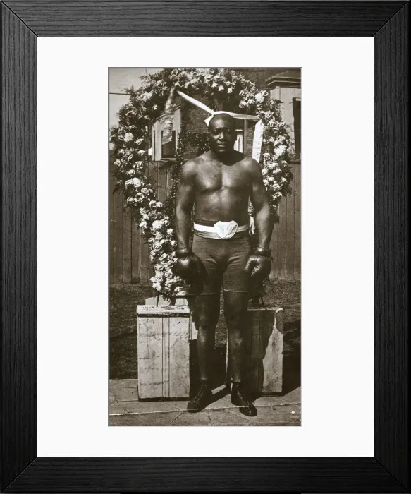 Framed Print : Jack Johnson, American boxer, 1910 Framed Print : Jack Johnson, American boxer, 1910