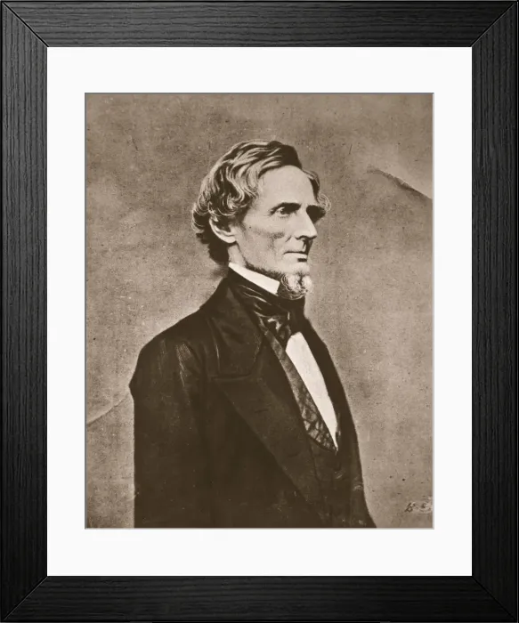 Framed Print : Jefferson Davis, President of the Confederate States of America, c1855-c1865. Artist Framed Print : Jefferson Davis, President of the Confederate States of America, c1855-c1865. Artist